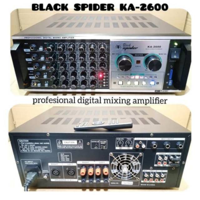 Power Amplifer BlackSpider KA-2600 Original