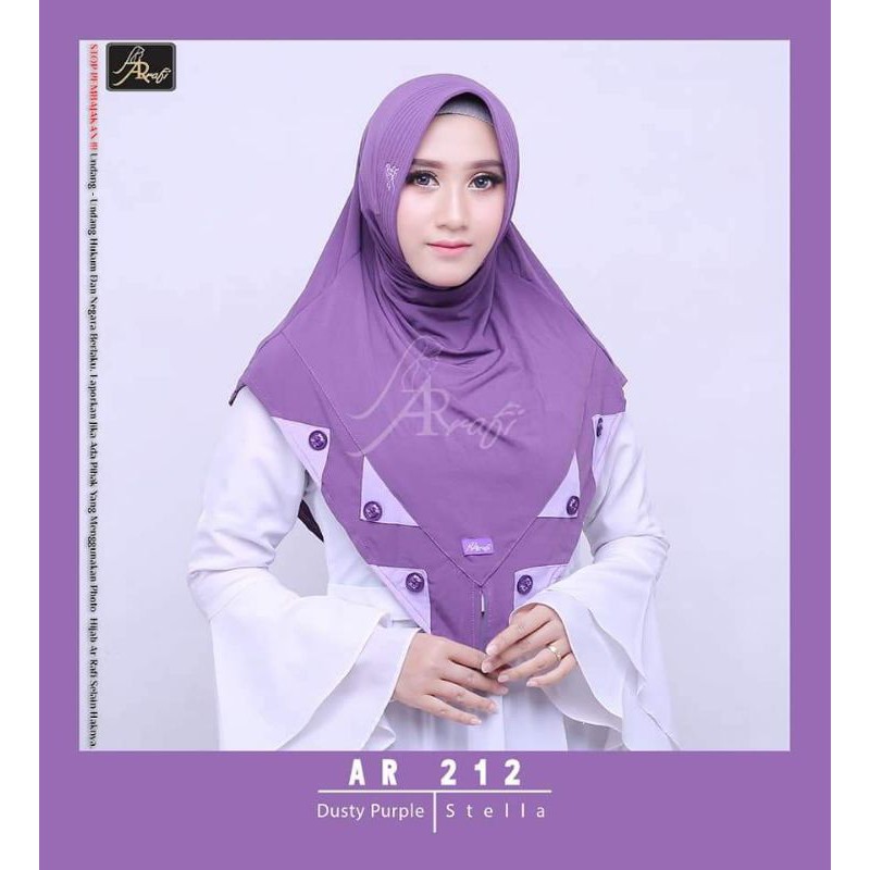 Hijab arrafi AR 212  hijab instan | INAYAHHIJAB-Dustypurple