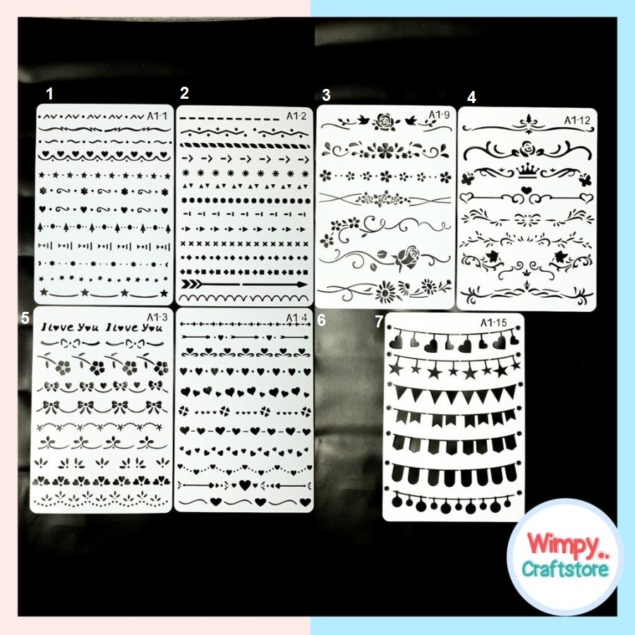 

Wimpy Plastic Stencil Stensil Dekorasi Motif Cetakan Texture Motif