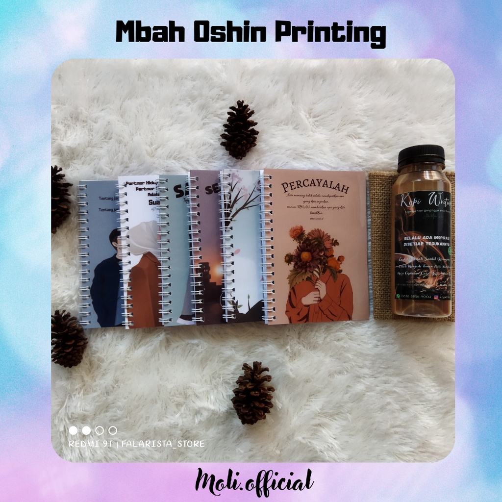 

Notebook Spiral A6 Part 1 Garis HITAM Motivasi Edition / Cover Muslimah / Diary Cantik / Catatan Harian
