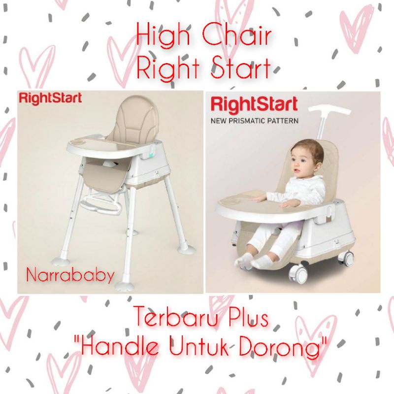 Kursi Makan Anak Bayi Right Start 4 in 1 High Chair Baby Booster HC 2372 / Deluxe 2375 / Lets Go 2379 / Candy Series 2380 / Trike 2385 / Lets Travel 2386