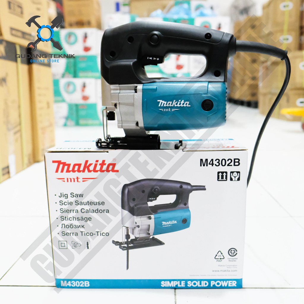 Makita M4302B /  Mesin Jigsaw Makita M4302B - Mesin Gergaji Triplek Jig Saw Makita M4302B