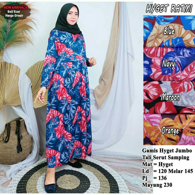 Gamis Hyget RATMI  / Gamis Tali Serut Samping