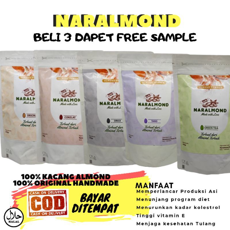 

ALMOND POWDER / 100% KACANG ALMOND / 6-7 GELAS