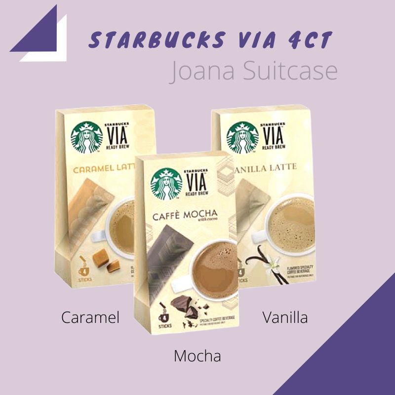 

Starbucks Via Coffee Kopi Susu Arabika Premium Original Mocha Caramel Vanilla Latte 4 Stick Starbuck Via Ready Brew Minuman Arabica Bubuk Instan Sachet Murah Tanpa Ampas