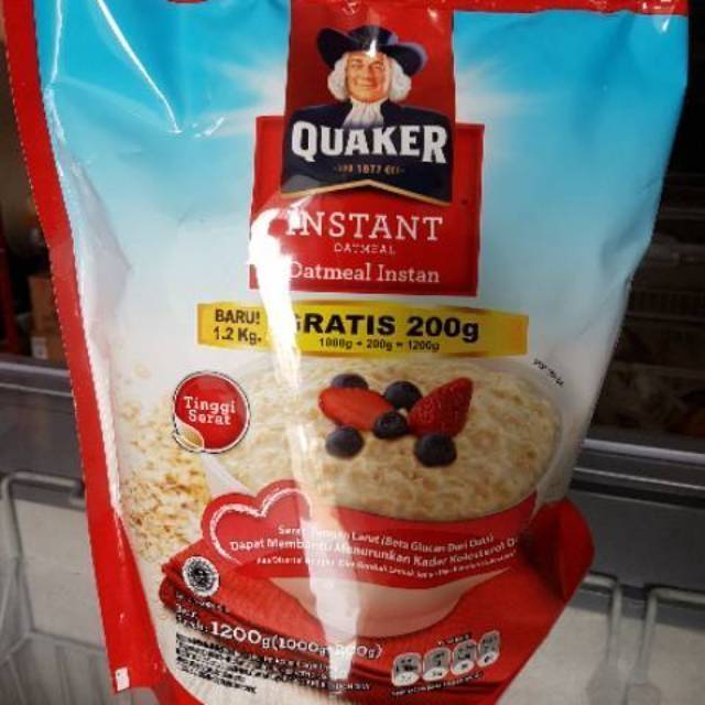 Quaker Instant Oatmeal Merah 800 Gr 1 Kg Gratis 200 Gr Oat Meal Cereal Sereal Kiloan 800 200 Gr Indonesia