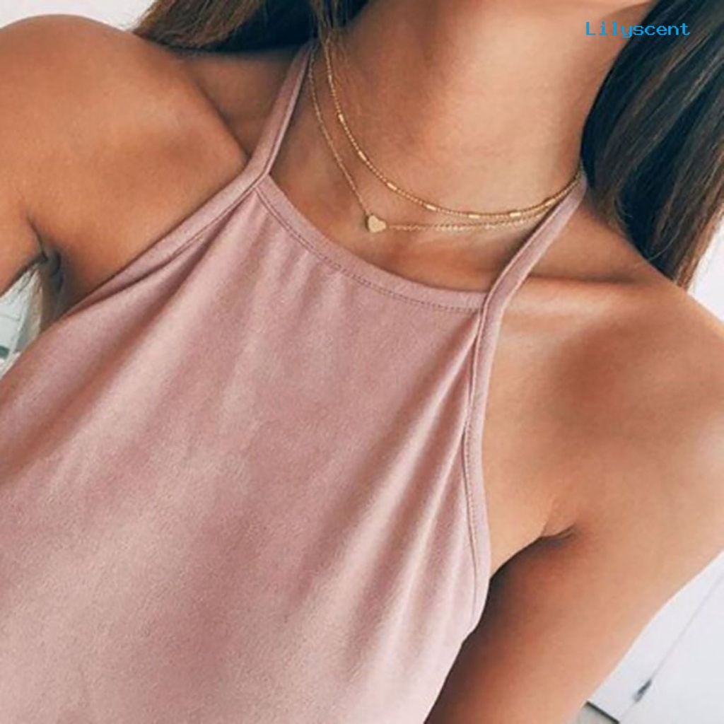 Lilyscent Fashion Exquisite Heart Simple Thin Women Clavicle Necklace Fashion Jewelry