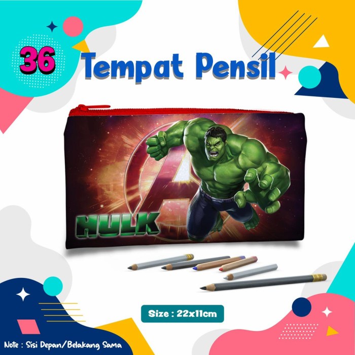 

Cantik Tempat Pensil Anak Murah Gambar Hulk, Ready Stok Bagus