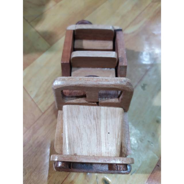 (BISA COD) MINIATUR MOBIL OFFROAD KAYU UKURAN S MINI 13x7x8 cm - PAJANGAN DEKORASI RUMAH MURAH