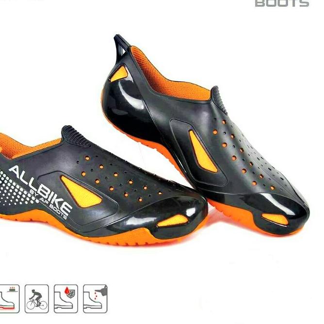 ✵ Sepatu Karet ALLBIKE ApBoots All Bike Shoes ApBoot Boots Bikers Orange ✭