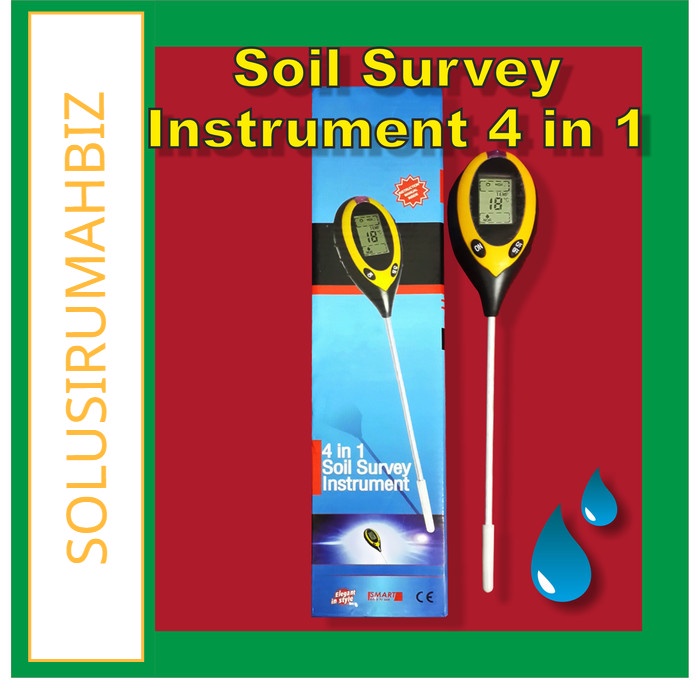 pH Meter Tanah Digital / 4 in 1 Soil Analyzer Survey Instrument