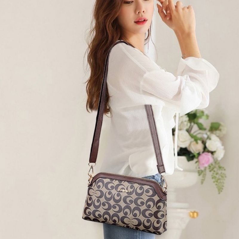 Medan Termurah KD025 Korean style tas wanita import leather motif cantik tas selempang