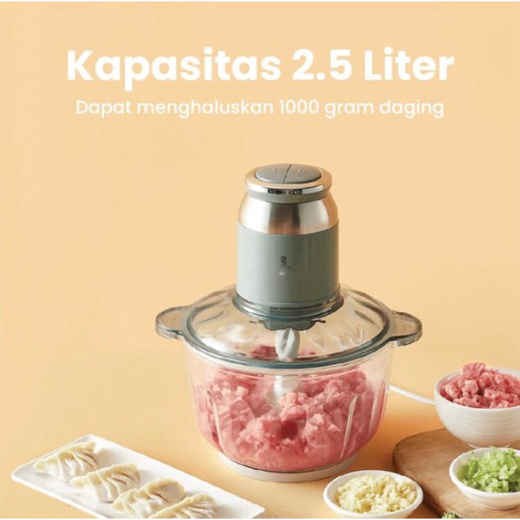 ELEK172 EMILY FOOD CHOPPER PERAJANG MAKANAN  ELEKTRIK 2,5ltr EFC14302