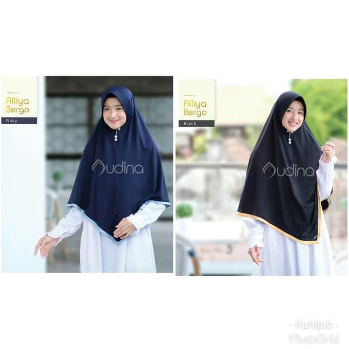 Alliya khimar bergo Audina Hijab instan syari - Biru Muda
