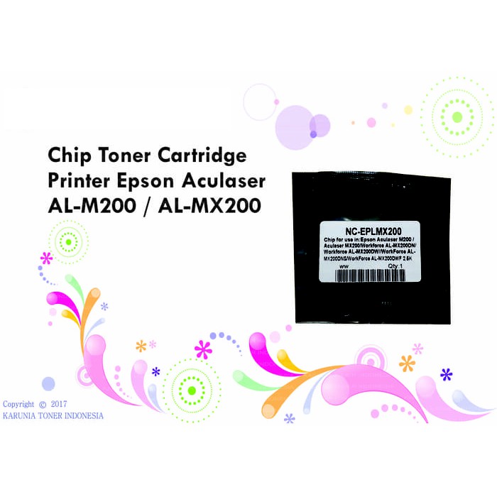 Chip Toner Cartridge Printer Epson Aculaser AL M200 AL MX 200 M200