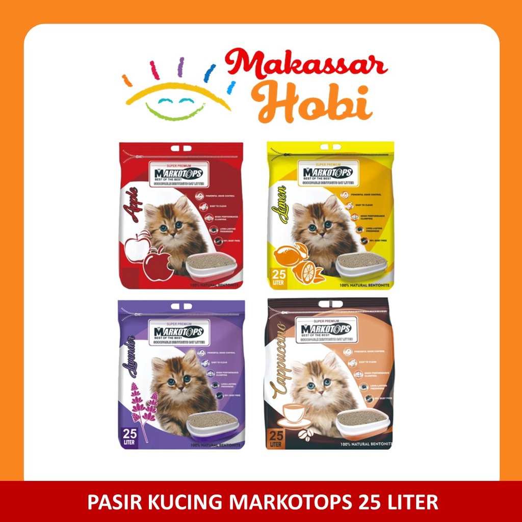 Pasir Kucing Gumpal Wangi MARKOTOPS Markotop 25L 25 L Liter 25liter