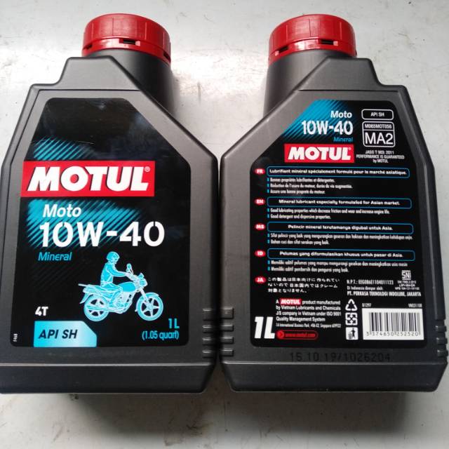 Oli Motul moto 4 tax 1 liter API SH sae (10-40) 100% orifinap