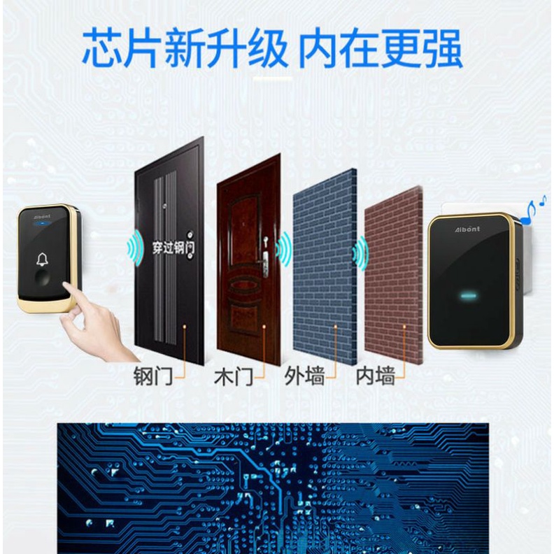 Bel Rumah Wireless Door Bell 3000AC Waterproof Pintu 1 Recevier/ Door Bell / Bell Pintu 1 Remot