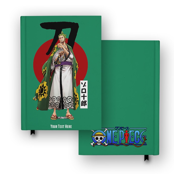 

Buku Catatan Notebook Roronoa Zoro Wano One Piece Custom Nama Jurnal