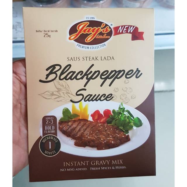 

JAY'S KITCHEN BLACK PEPPER SAUCE STEAK 25GR