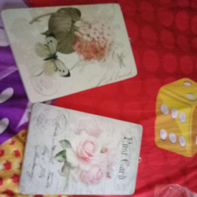 Paket Hemat Walldecor Poster Shabby Ukuran  22x15cm / Vintage Flowers 1 Set Isi 4