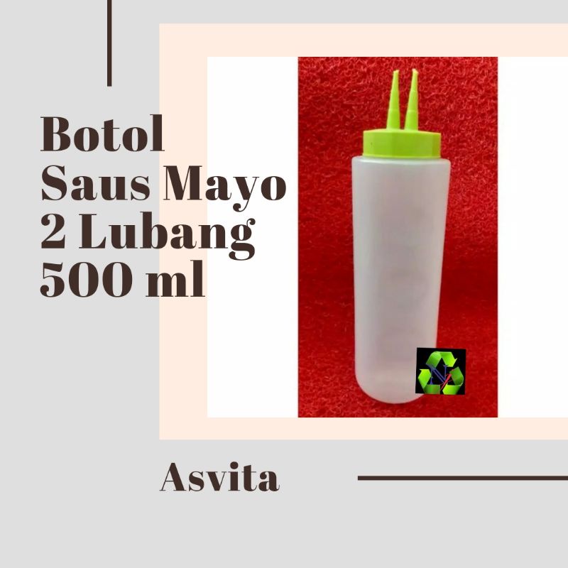 

BOTOL SAOS 500 ML/BOTOL MAYO/BOTOL KECAPBOTOL SUSU KENTAL MANIS/BOTOL SAOS 2 LUBANG Asvita