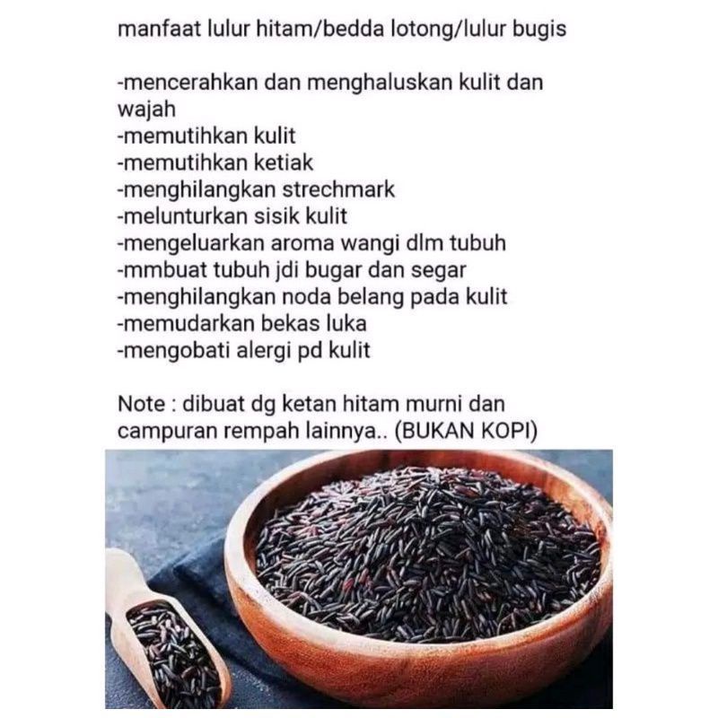 PUTIH - BEDDA LOTONG ORIGINAL - BEDAK LOTONG LULUR BUGIS BENGKUANG - HERBAL BENGKOANG SCRUB PEMUTIH