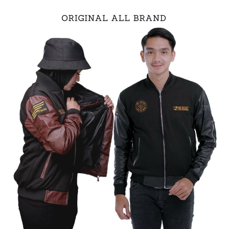 JAKET BOMBER PRIA SEMI KULIT