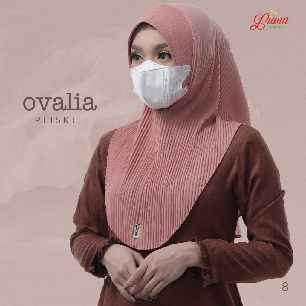 Jilbab Instan Ovalia Plisket Ori Liana Hijab BY QOID