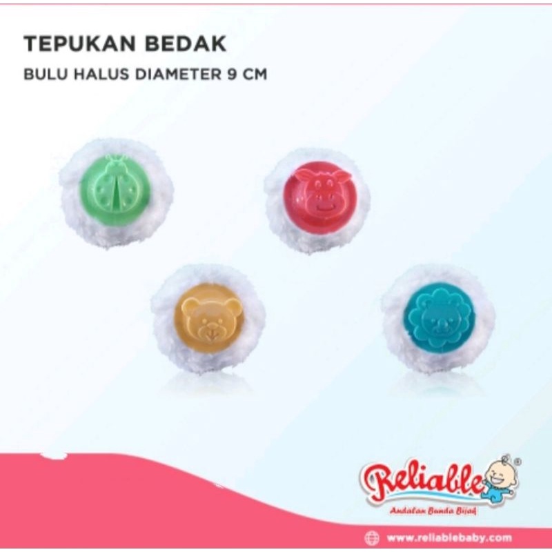 reliablle Puff bedak bayi sponge bedak tepukan bedak handle pipih