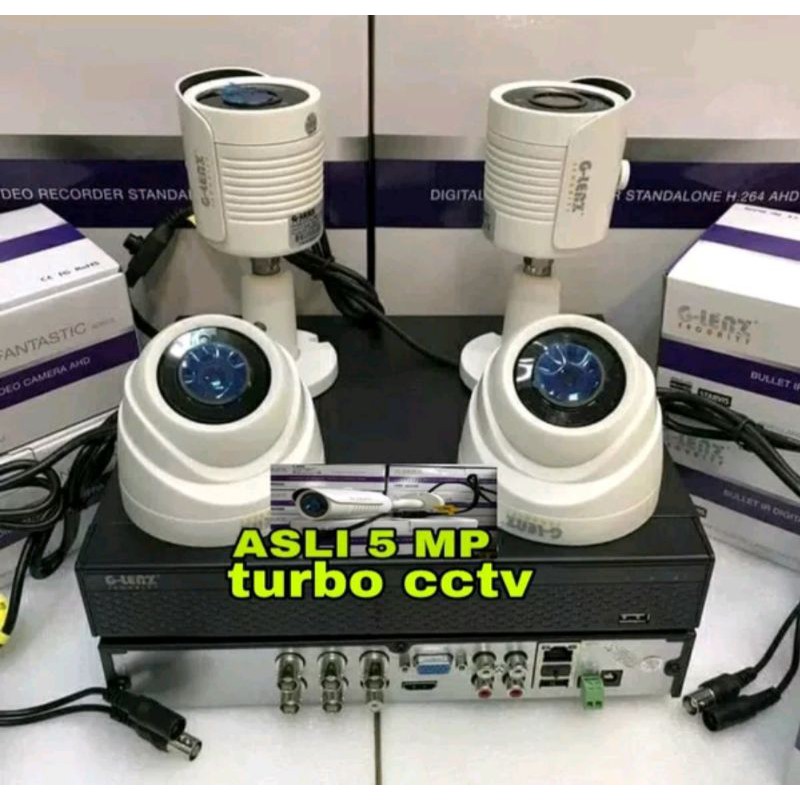 Paket cctv 4ch 5mp 2560p glens komplit tgl pasang