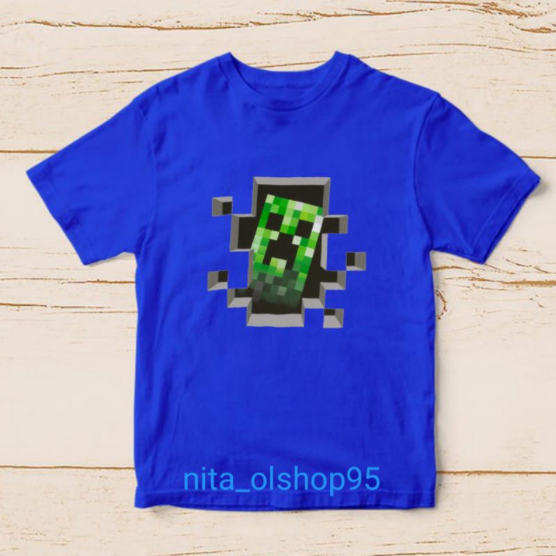 baju anak minicraft kaos Minecraft roblox