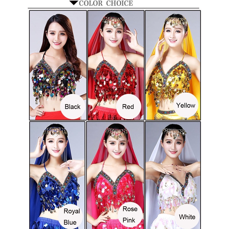 TANK TOP TANKTOP ATASAN BELLY DANCE SEQUIN BAJU TARI PERUT DISCO