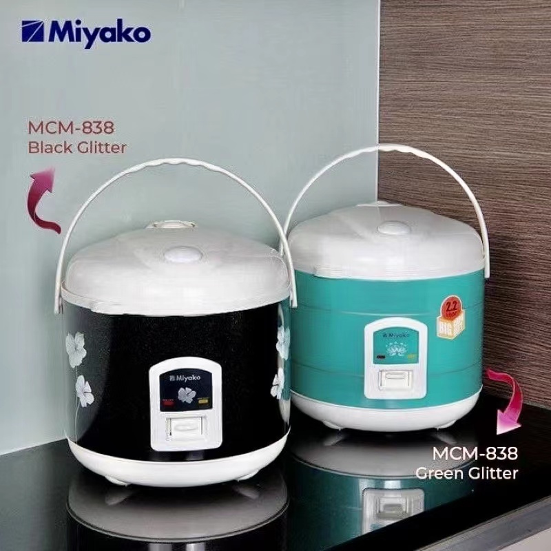 MAGIC COM RICE COOKER MIYAKO 2,2LITER 2,2L 2LITER MCM838 MCM 838 3 IN 1 PANCI JUMBO