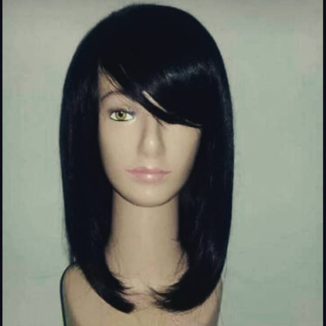 wig rambut palsu wanita panjang sebahu
