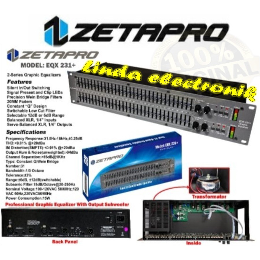 equaliser zetapro eqx 231 + sub zetapro eqx231+ zetapro eqx 231+ ori