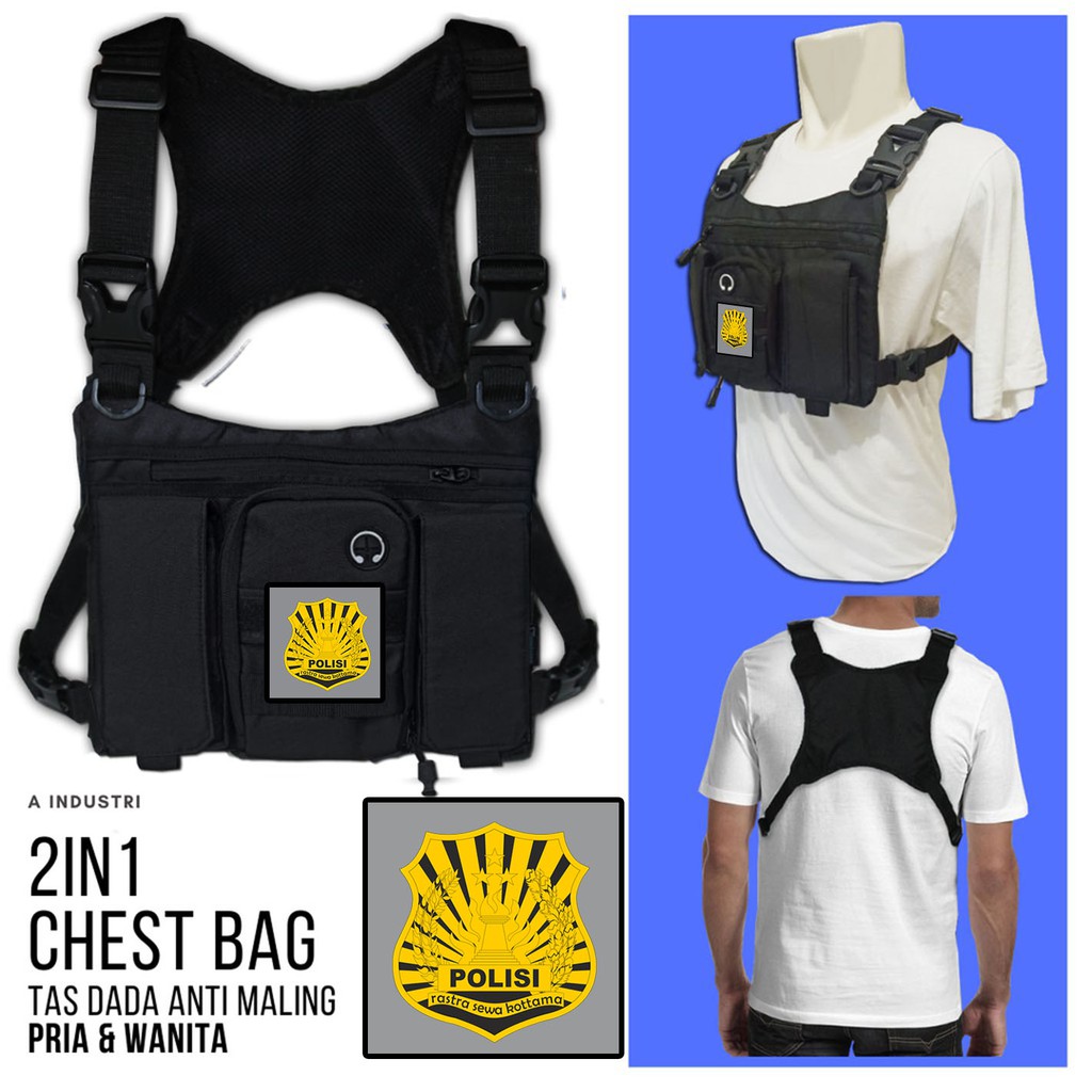 Tas Rompi Pelindung Dada POLISI POLRI  Bayar Di Tempat COD
