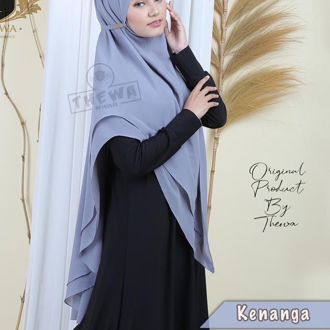 ➥ Kerudung/ khimar/ hijab “Kenanga”lancip Super Premium ORIGINAL THEWA ➱