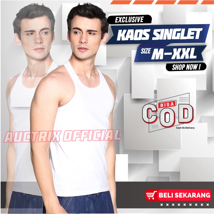 Kaos Dalam Pria Singlet Cowok Dalaman Pria Katun Melar