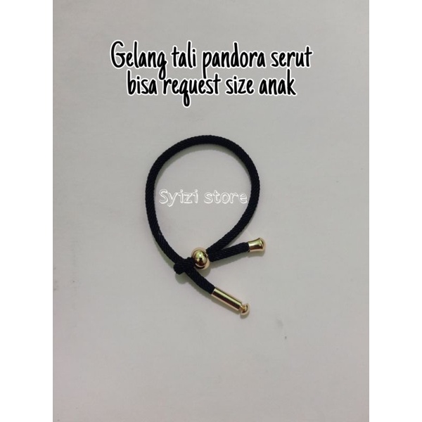 (free stoper) gelang tali pandora size anak /gelang tali pandora/gelang serut/gelang pandora/gelang pandora serut