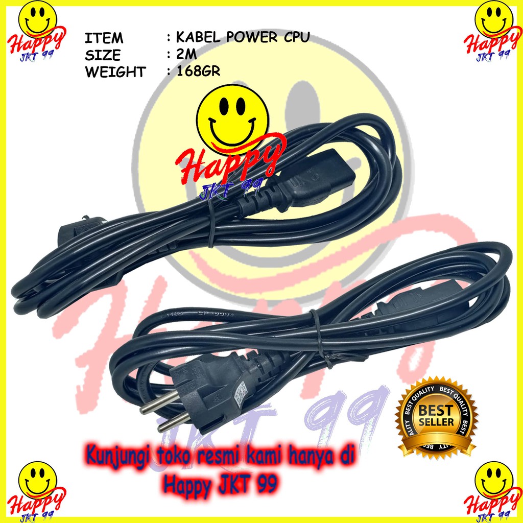 [ HAPPY JKT 99 ] KABEL POWER KOMPUTER CPU 2M 2 M ORIGINAL