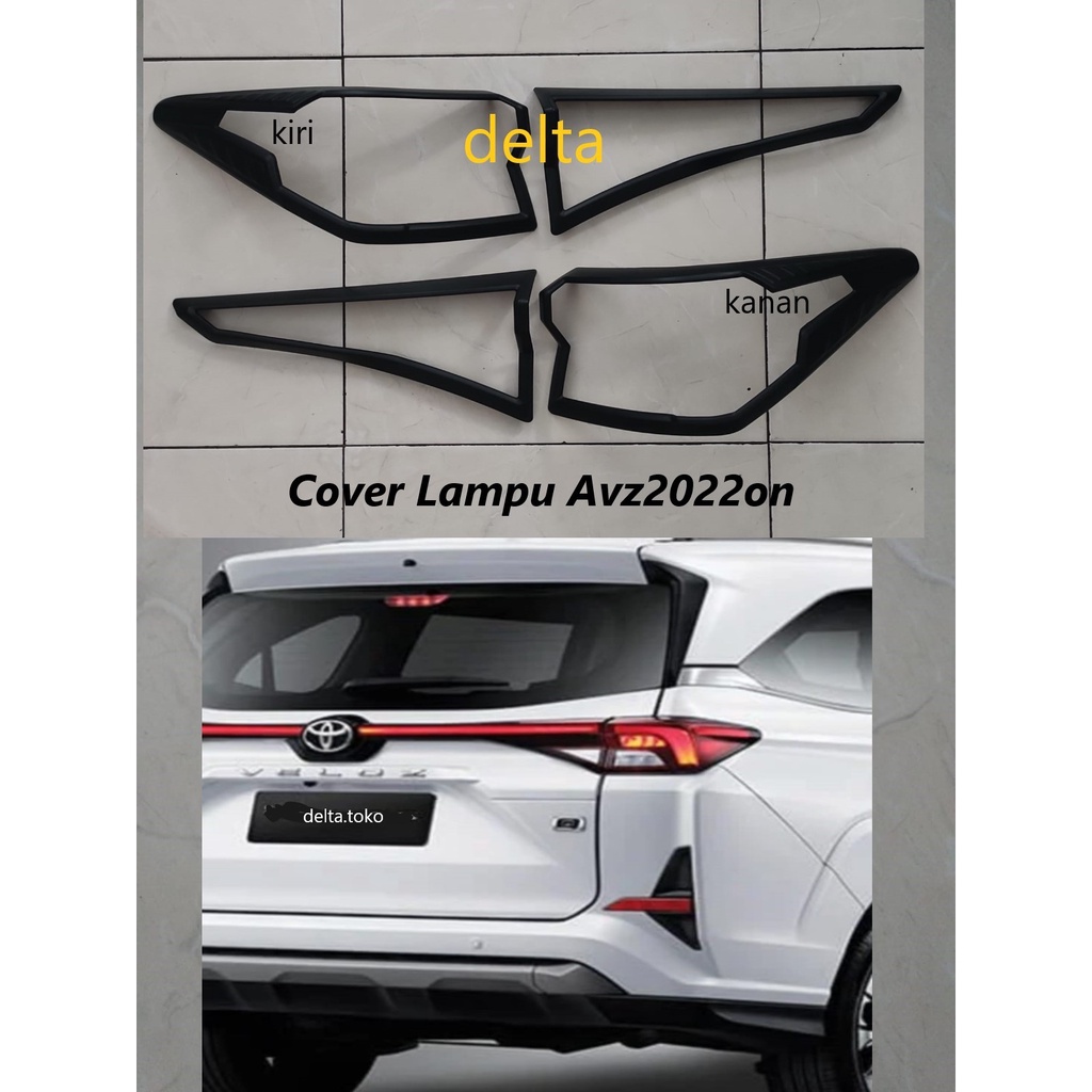 Cover Lampu/Garnish Belakang Hitam Doff Avanza/Xenia 2022 On