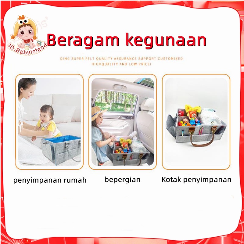 Baby Diaper Organizer Tas Popok Peralatan Bayi Tas Penyimpanan Bayi Ruang besar, ringan dan bernapas