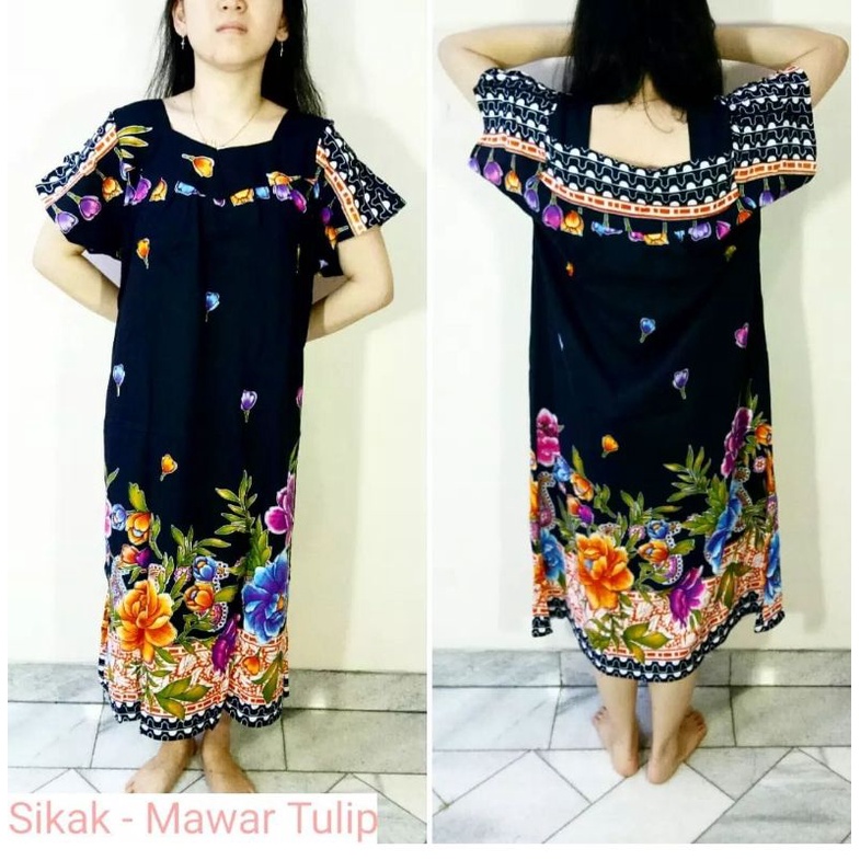 daster hengky sikak motif mawar tulip