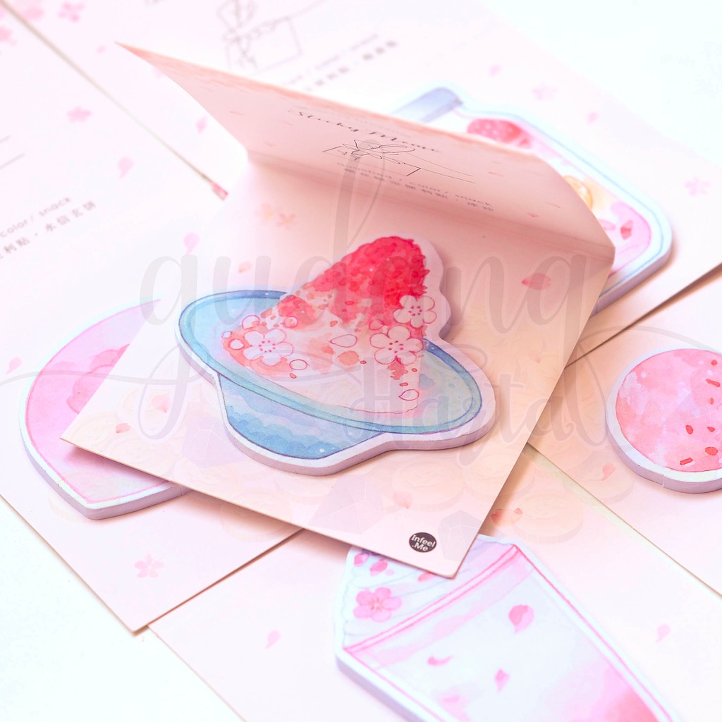 Sticky Notes Japan Foods Mochi Dango Sakura Memo Lucu Unik GH 301112