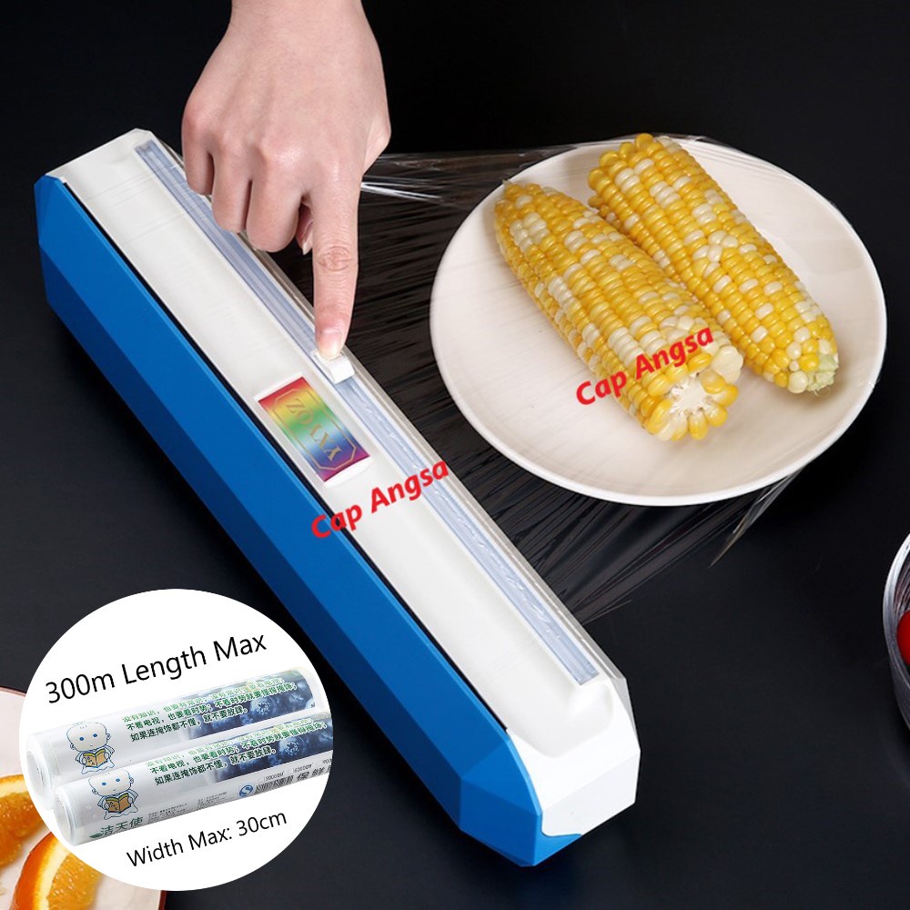 CLING FILM DISPENSER MEDIUM JUMBO 30cm 300m PEMOTONG PLASTIK WRAPING SLIDE CUTTER SLIDING CUTER PLASTIC