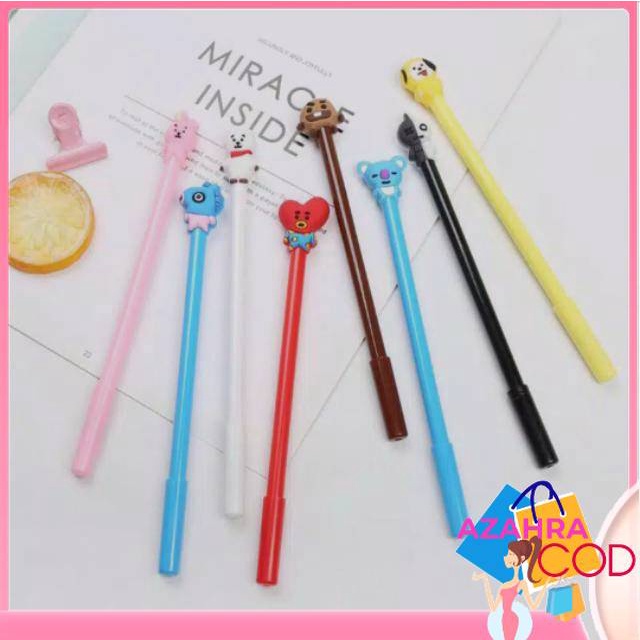 AZAHRA Kpop Pena BTS BT21 ARMY Cute Cartoon Ballpoint Pen RJ