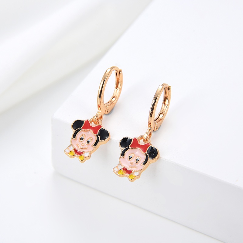 anting titanium anak emas asli muda wanita korea anti karat karat panjang selamanya korea dewasa bunga style korean style tusuk 01-09e