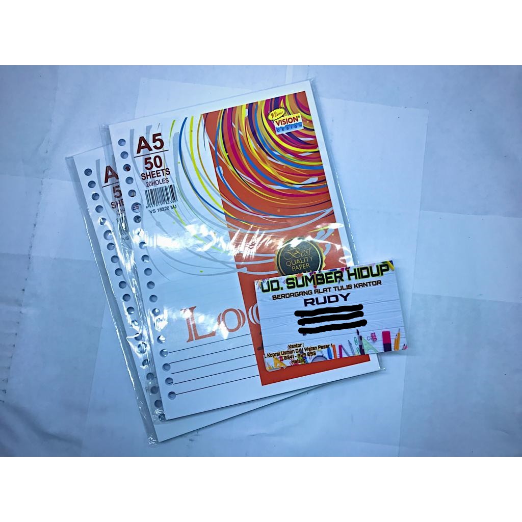 

loose leaf a5 isi 50 lembar
