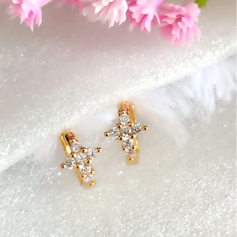 Anting Tusuk Salib Xuping Lapis Emas Import